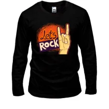 Лонгслив с надписью Let`s rock